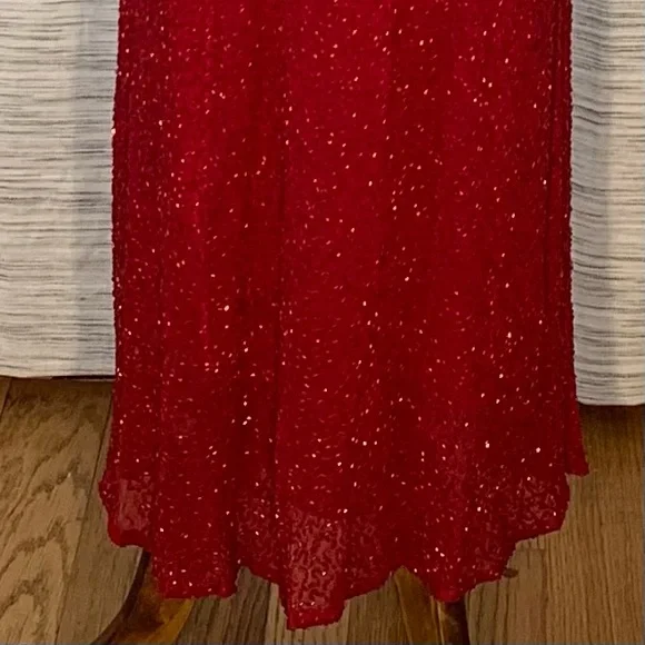 Scala Red beaded Evening Gown - Picture 5 of 16